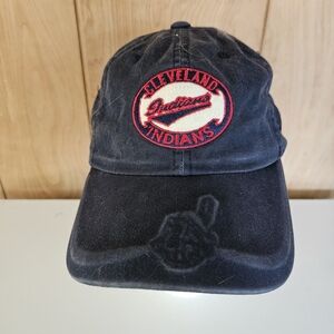 Cleveland Indians Traditional American Style Strapback Hat Chief Wahoo Blue OSFM